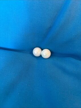Marbles Not See Through Clouded white Two In Stock NWOTS